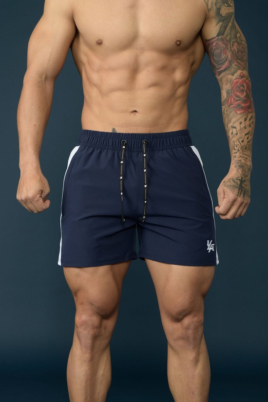 Youngla 101 Bodybuilding Uomo Pantaloncini Blu Marino | LJ4708516