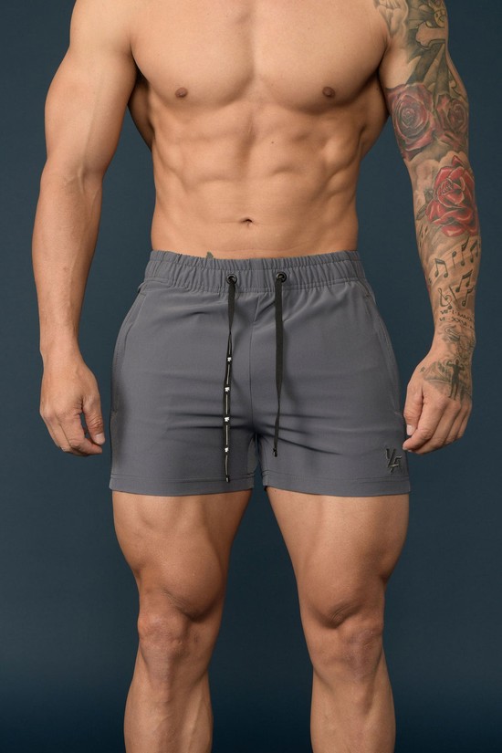 Youngla 101 Bodybuilding Uomo Pantaloncini Grigie | LQ3702695