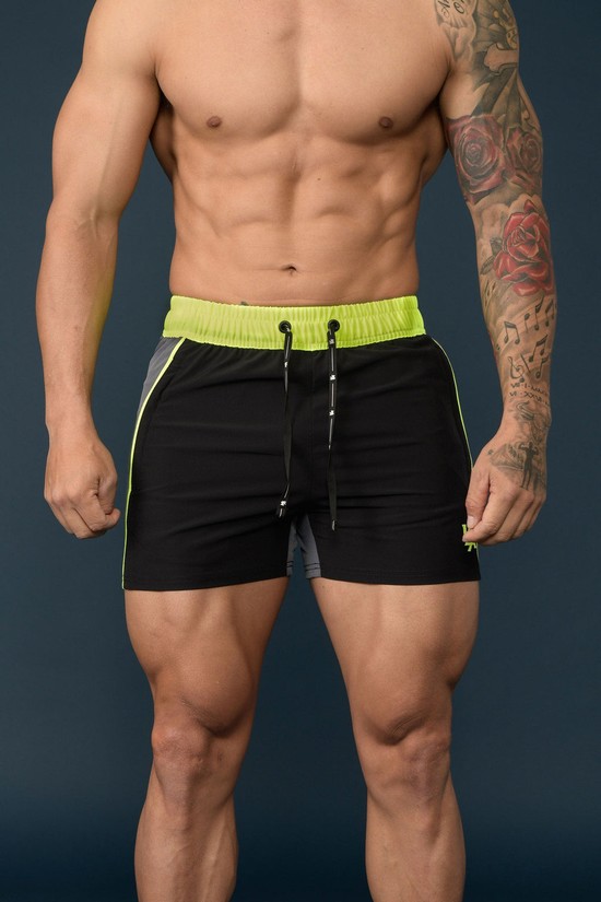 Youngla 101 Bodybuilding Uomo Pantaloncini Nere | MZ6813725