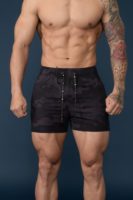 Youngla 101 Bodybuilding Uomo Pantaloncini Nere | OB7849132
