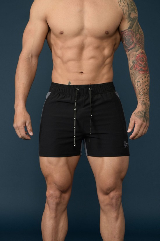 Youngla 101 Bodybuilding Uomo Pantaloncini Nere | SC0546182