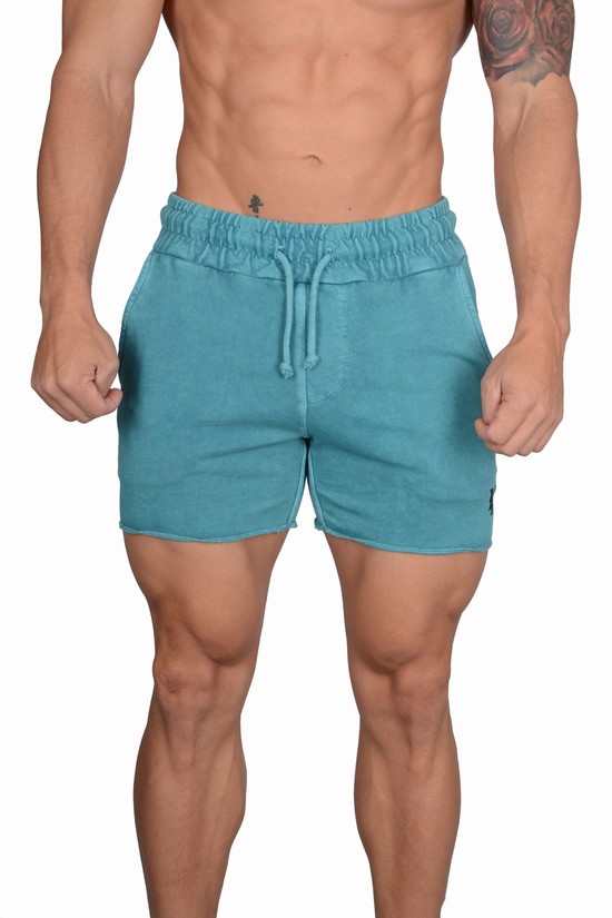 Youngla 102 Bodybuilding French Terry Uomo Pantaloncini Blu | GY1864502