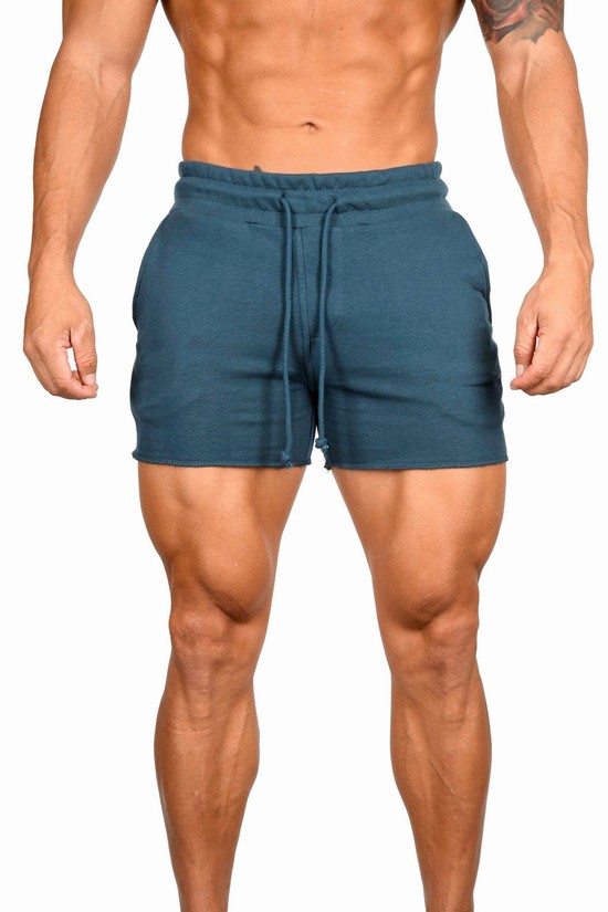 Youngla 102 Bodybuilding French Terry Uomo Pantaloncini Blu | HW7059316