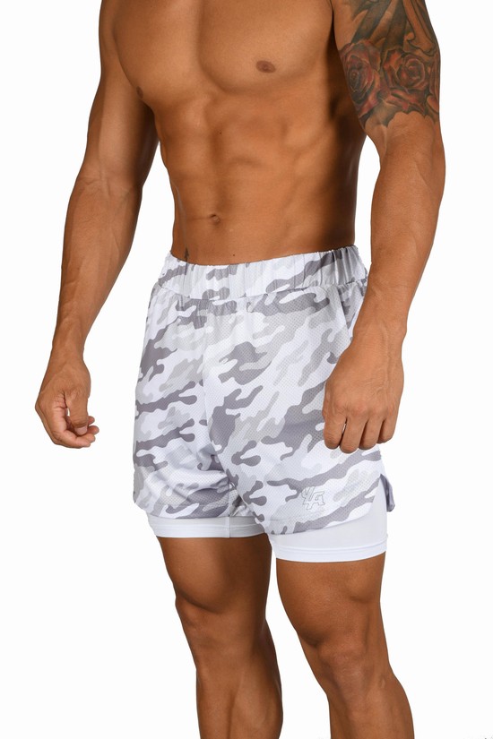 Youngla 105 Compression 2.0 Uomo Pantaloncini Bianche Grigie | MR4769802