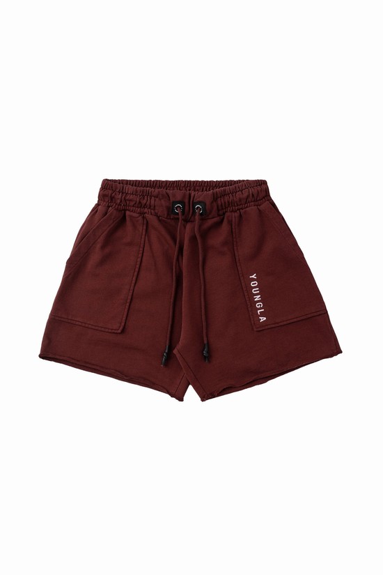 Youngla 106 Vintage Uomo Pantaloncini Bordeaux | XJ9018432