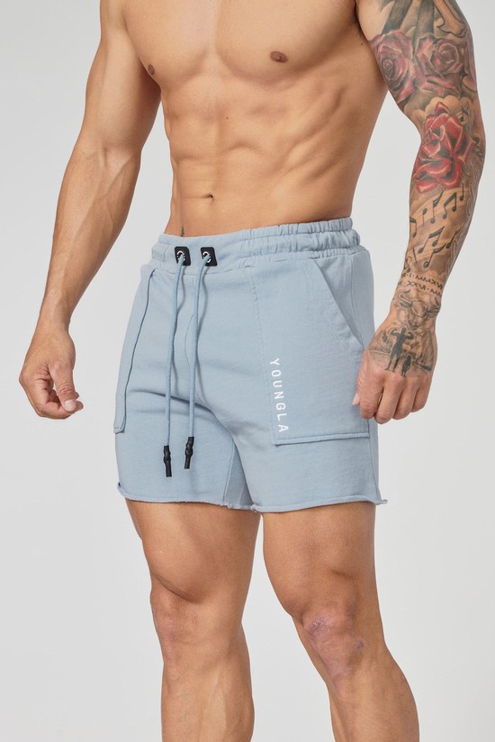 Youngla 106 Vintage Uomo Pantaloncini Grigie | MY3287965