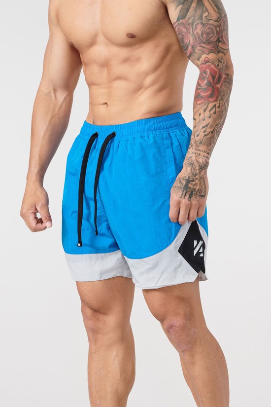 Youngla 109 Retro Uomo Pantaloncini Blu Grigie | RN0152973