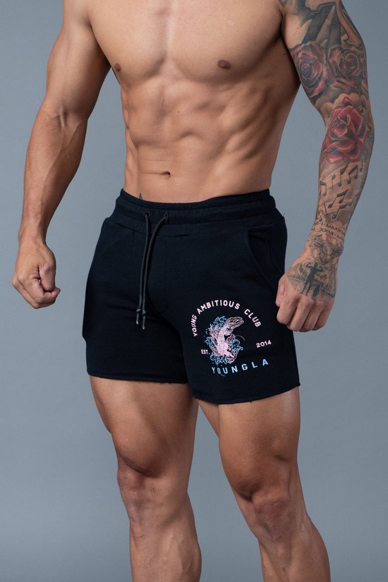 Youngla 111 Dedication Uomo Pantaloncini Nere | KB9628354