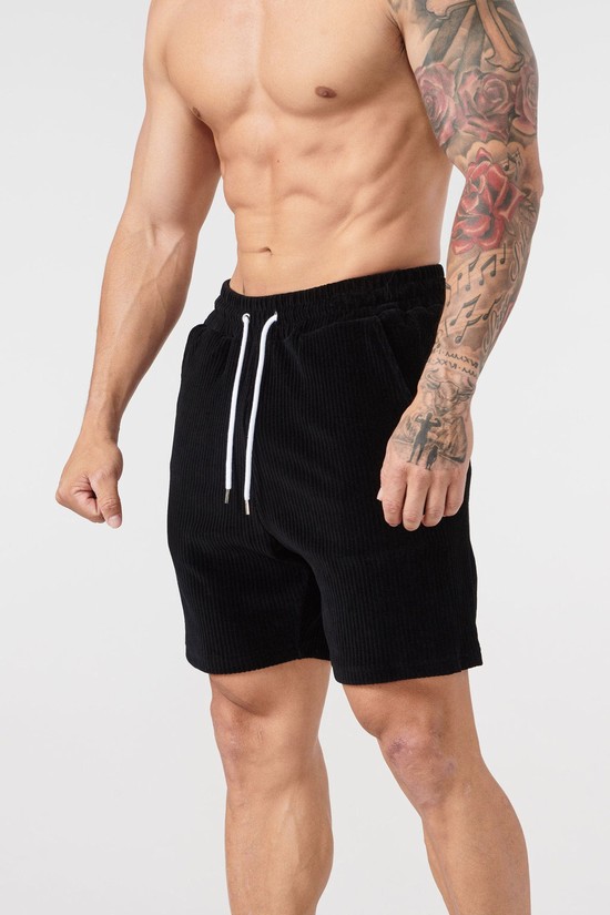 Youngla 119 Cord Collezioni Uomo Pantaloncini Nere | HO3916285