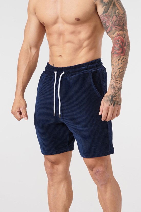 Youngla 119 Cord Collezioni Uomo Pantaloncini Blu Marino | VW0472856