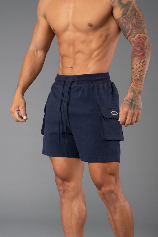 Youngla 120 Cloud Cargo Uomo Pantaloncini Blu Marino | OQ4192657