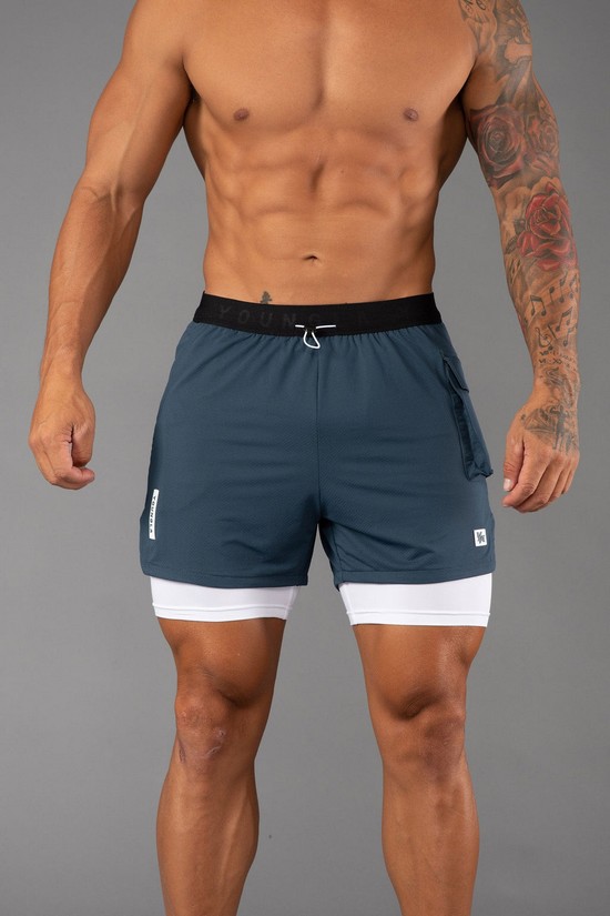 Youngla 121 Performance Line Compression Uomo Pantaloncini Grigie Scuro | QH1240765