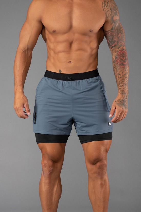 Youngla 121 Performance Line Compression Uomo Pantaloncini Grigie | ZW0567924