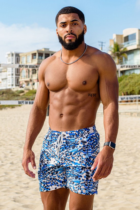 Youngla 128 Abstract Swim '22 Uomo Pantaloncini Colorate | YX5803471