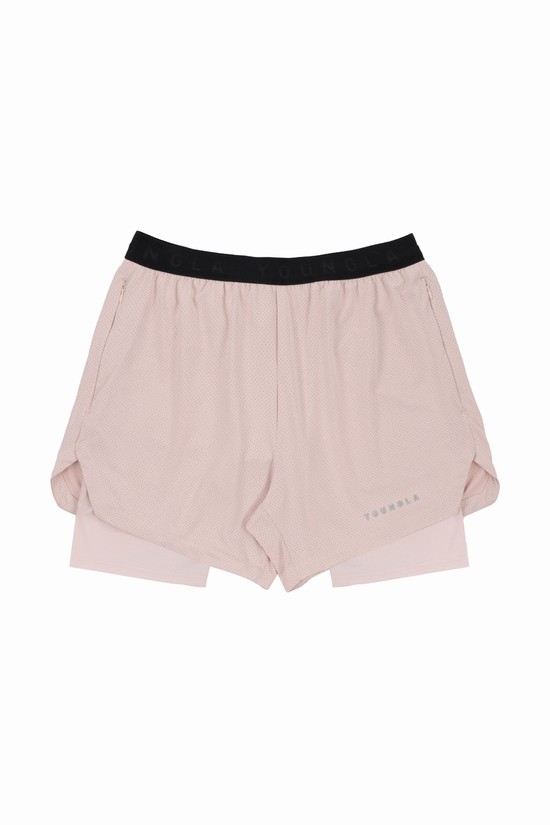 Youngla 129 Trilogy Compression Uomo Pantaloncini Rosa | ZI3970265