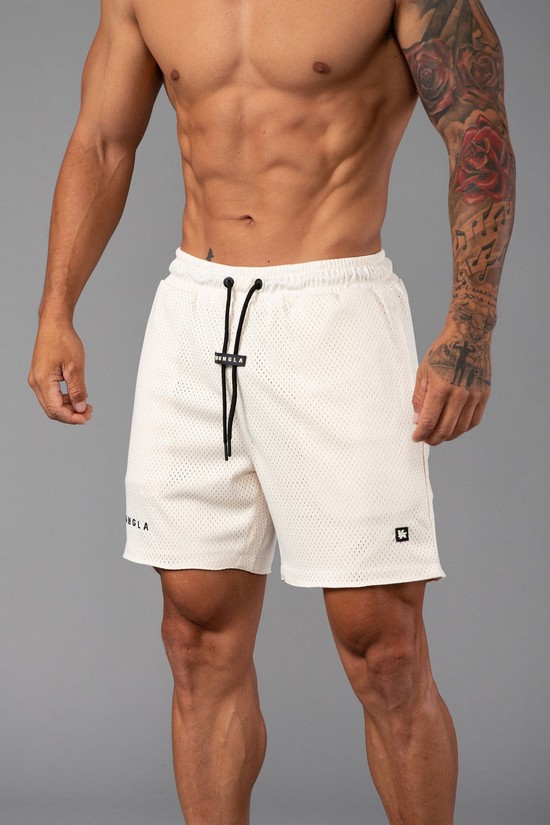 Youngla 130 Essential Basketball Uomo Pantaloncini Bianche | WJ0723851