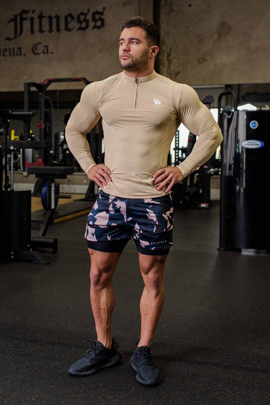 Youngla 138 Trilogy Camo Compression Uomo Pantaloncini Bianche Blu Marino | CH1486093