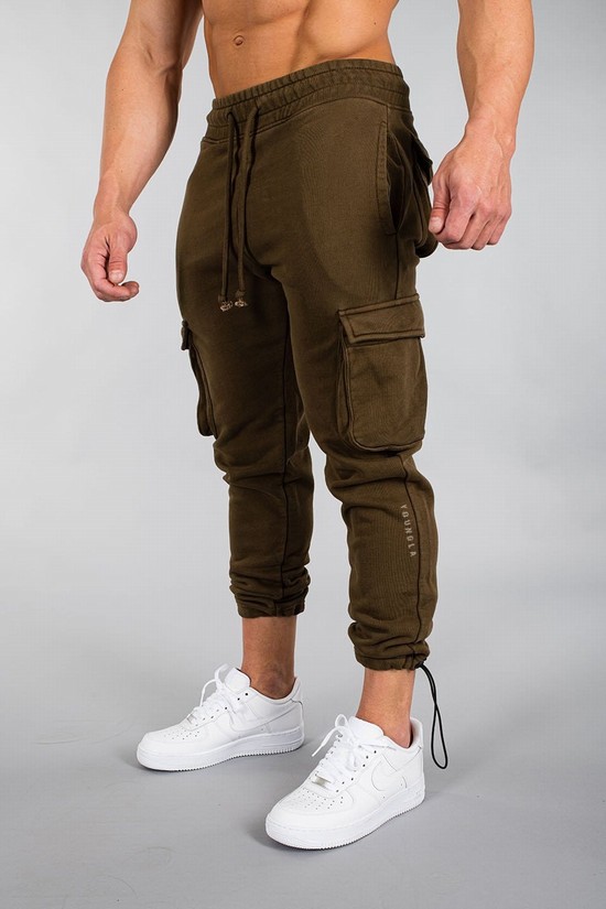 Youngla 206 Rambo Combat Uomo Pantaloni Jogger Marroni | EZ3521947