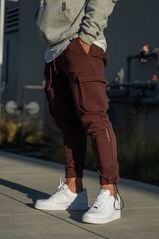 Youngla 206 Rambo Combat Uomo Pantaloni Jogger Bordeaux | FA1534290