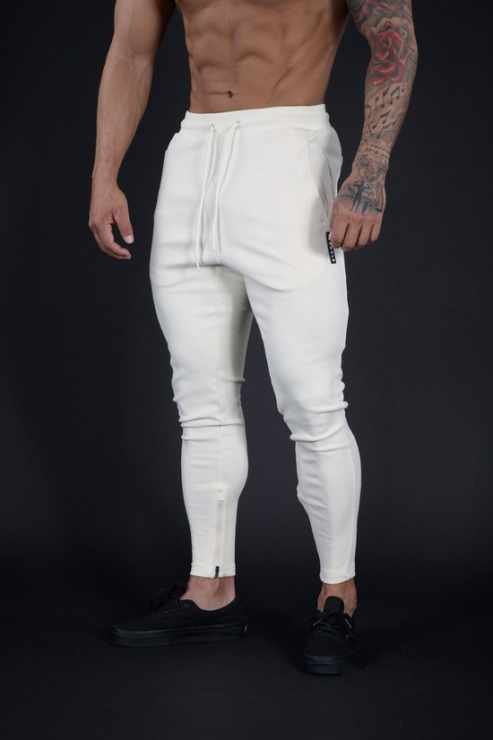 Youngla 208 The Perfect Uomo Pantaloni Jogger Bianche | YN7150263