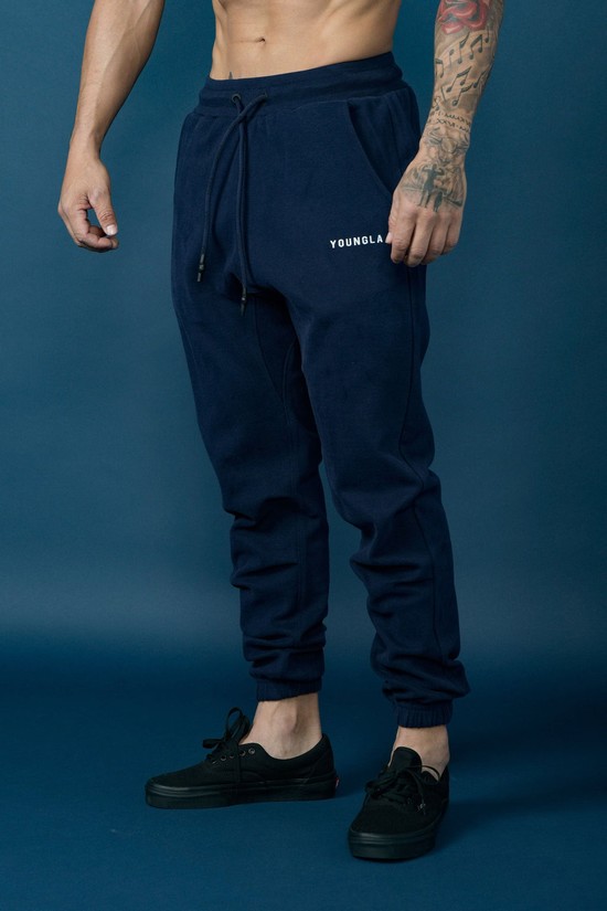 Youngla 210 Kick-back Uomo Pantaloni Jogger Blu Marino | EQ5321760