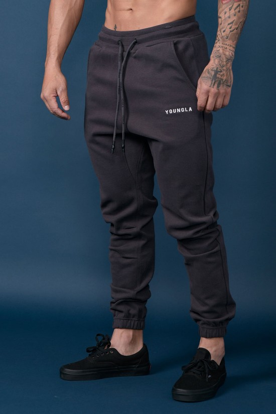 Youngla 210 Kick-back Uomo Pantaloni Jogger Grigie Scuro | QP1834795