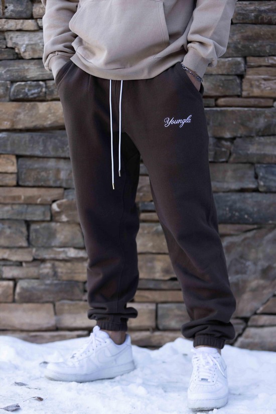 Youngla 211 For Him Uomo Pantaloni Jogger Grigie Scuro | PX6083472