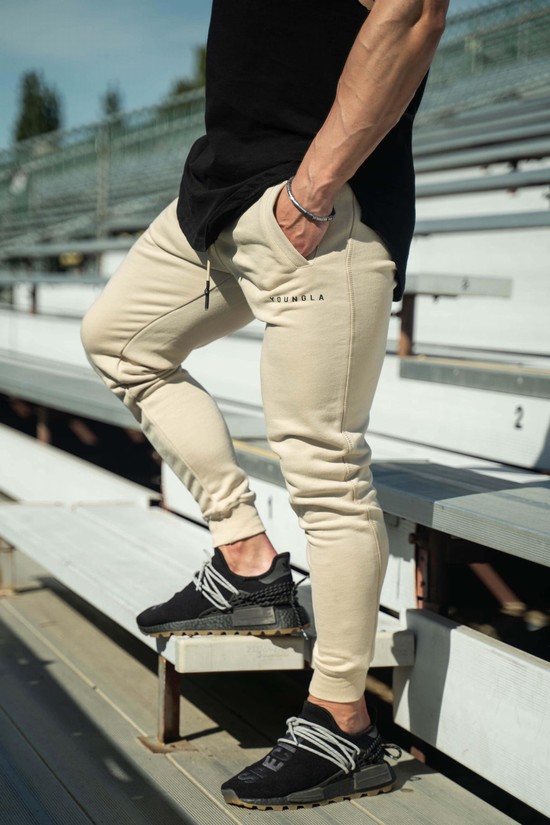 Youngla 213 Elite Uomo Pantaloni Jogger Beige | LF0819645