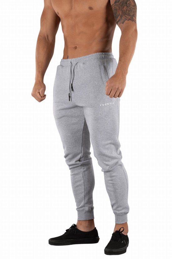 Youngla 213 Elite Uomo Pantaloni Jogger Grigie | WO2936751