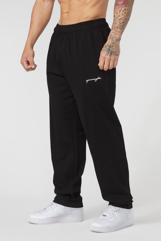 Youngla 215 No Cuff Pump Covers Uomo Pantaloni Jogger Nere | QW3675148