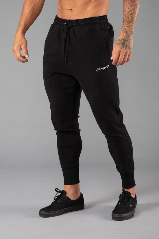 Youngla 228 Cloud Uomo Pantaloni Jogger Nere | PD2509364