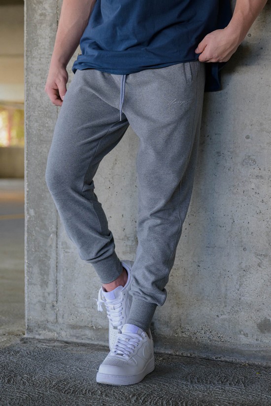Youngla 228 Cloud Uomo Pantaloni Jogger Grigie | WV2415093