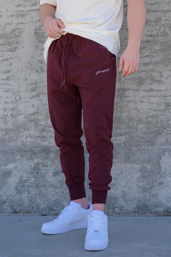 Youngla 228 Cloud Uomo Pantaloni Jogger Bordeaux | XW4587296