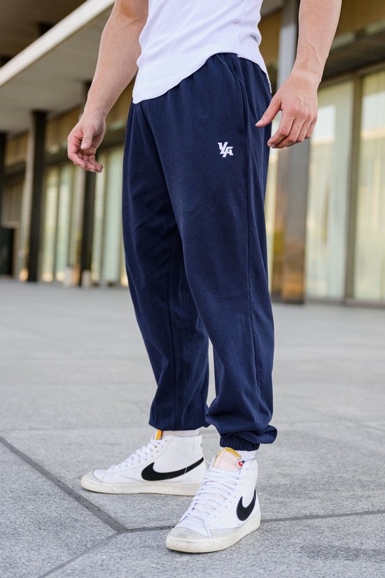 Youngla 231 Pump Cover Uomo Pantaloni Jogger Blu Marino | TI7134286