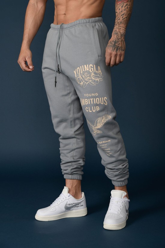 Youngla 233 The Immortal Uomo Pantaloni Jogger Grigie | UC5938761