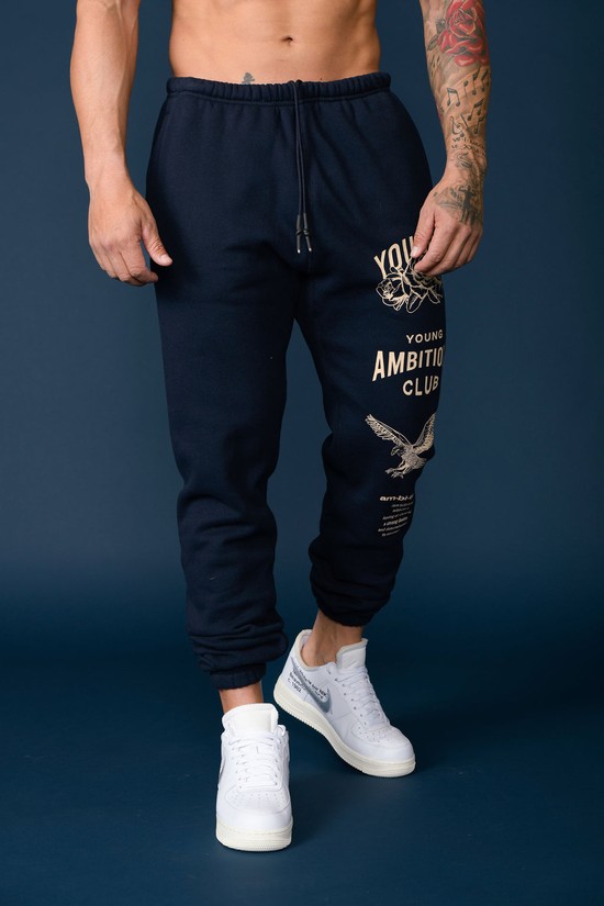 Youngla 233 The Immortal Uomo Pantaloni Jogger Blu Marino | WE0823459
