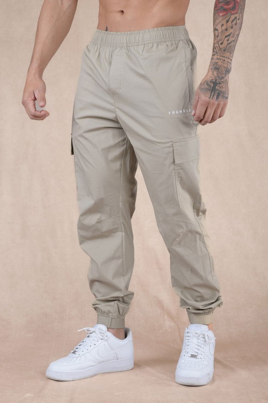 Youngla 242 Commuter Uomo Pantaloni Jogger Grigie | QC0672539