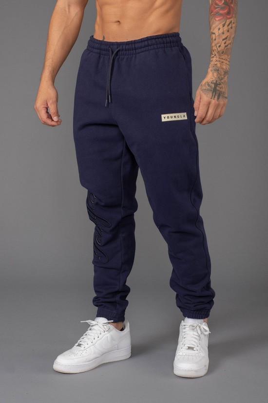 Youngla 245 Autograph Uomo Pantaloni Jogger Blu Marino | VF4923081