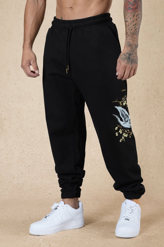Youngla 248 Dreamer Uomo Pantaloni Jogger Nere | NO7184065