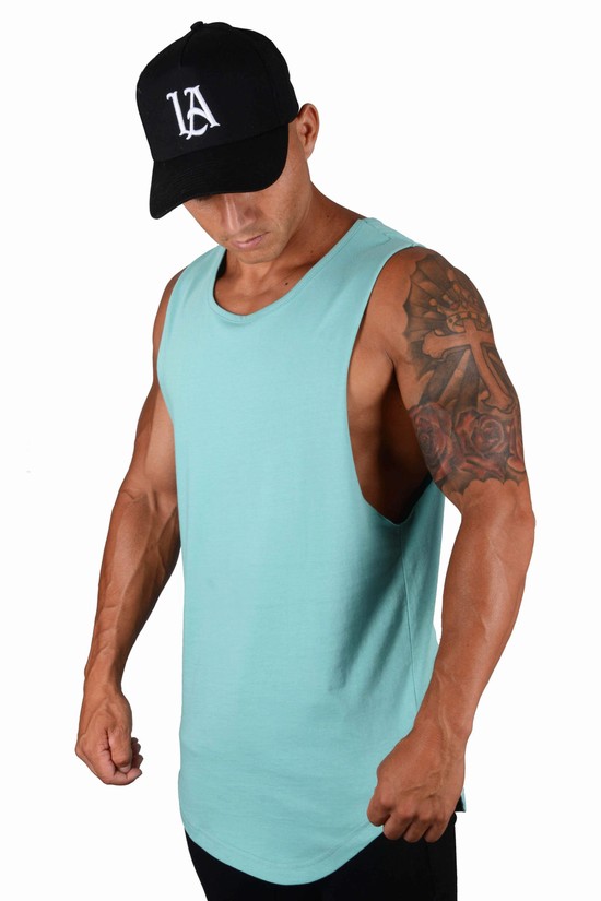Youngla 308 Muscle Uomo Canotta Blu | AG9278354