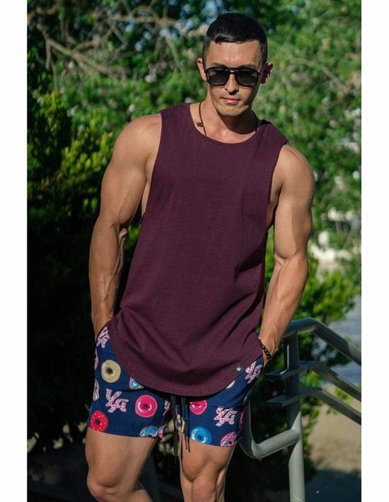 Youngla 308 Muscle Uomo Canotta Bordeaux | HW8304729