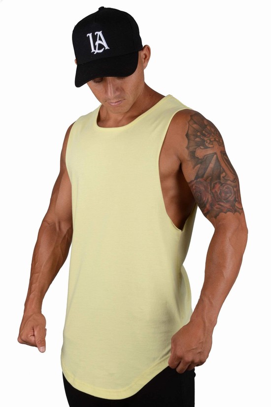Youngla 308 Muscle Uomo Canotta Gialle | AS2175369