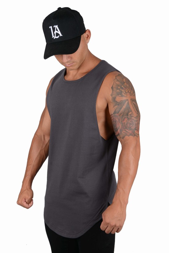 Youngla 308 Muscle Uomo Canotta Grigie | LA0564982