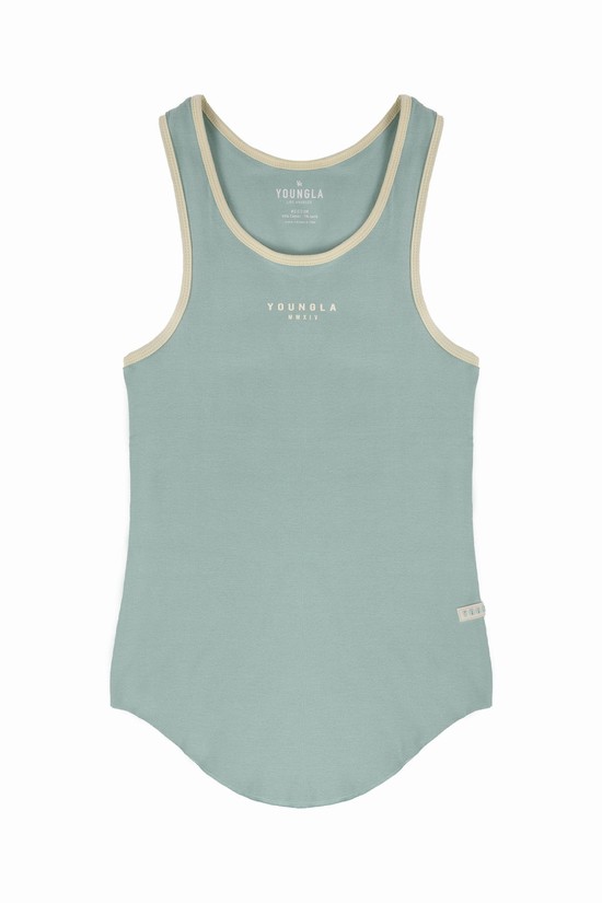 Youngla 313 Rocket Rib Uomo Canotta Blu | TA4861932