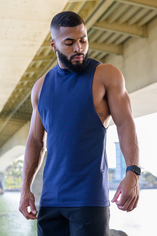Youngla 317 Delt Uomo Canotta Blu | KW3016824