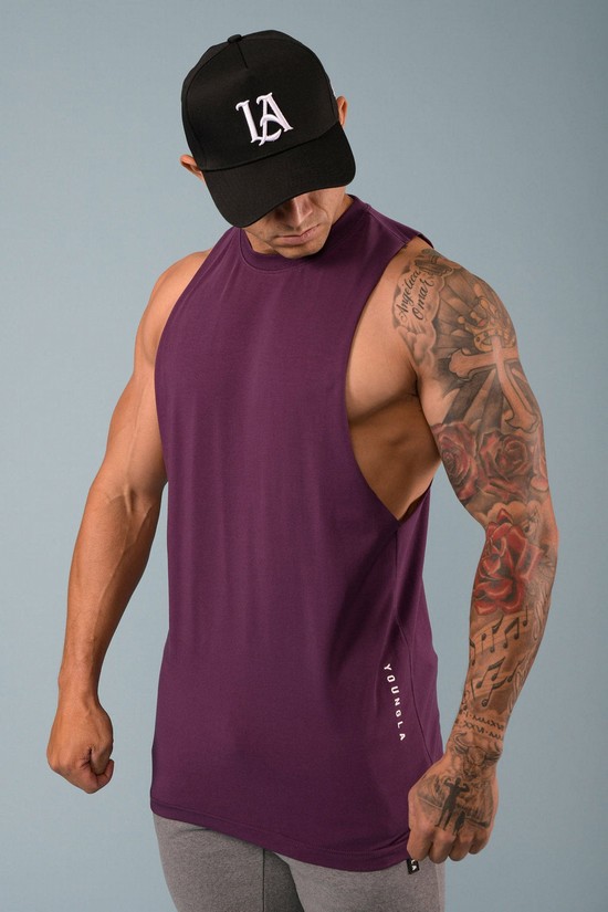 Youngla 317 Delt Uomo Canotta Viola | EA8234951