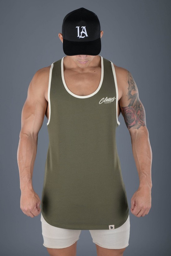 Youngla 324 Classics Stringer Uomo Canotta Verdi | IB2630471