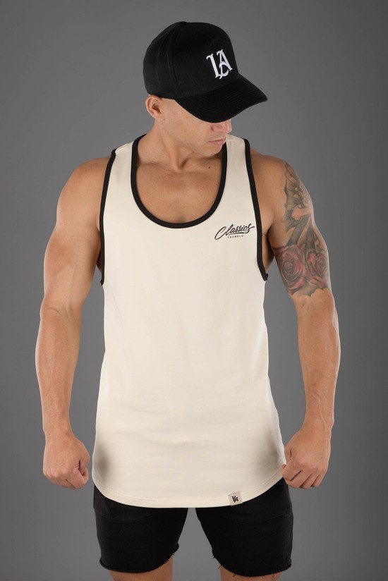 Youngla 324 Classics Stringer Uomo Canotta Bianche | NF3874092