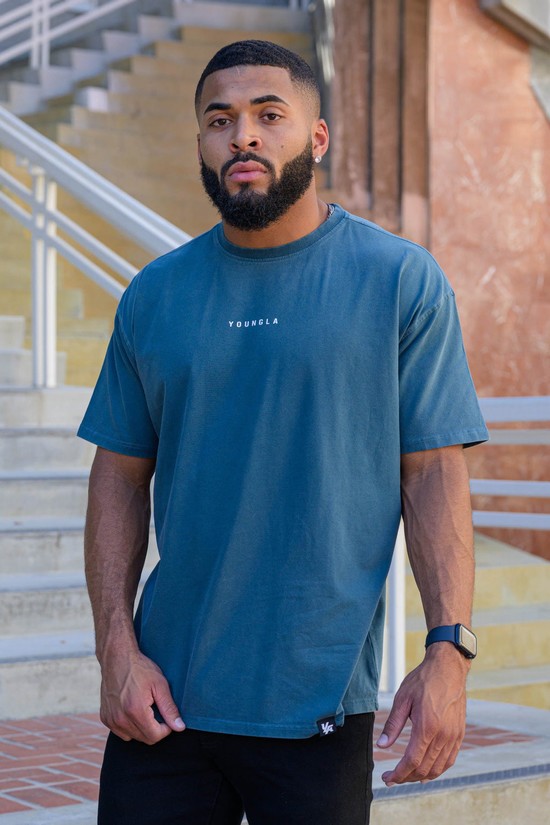 Youngla 401 Essential Jacked Uomo Camicie Blu | ME1803245