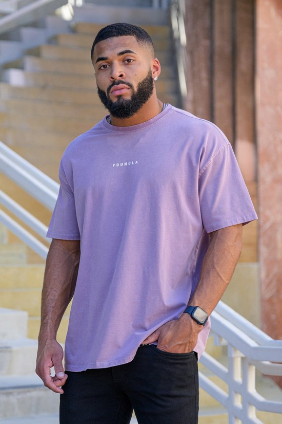 Youngla 401 Essential Jacked Uomo Camicie Viola | TG7984152